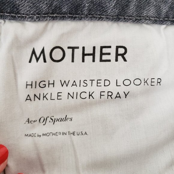 Mother Womens High Waisted Looker Jeans Size 29 Gray Distressed Ankle Nick Fray - Picture 4 of 13